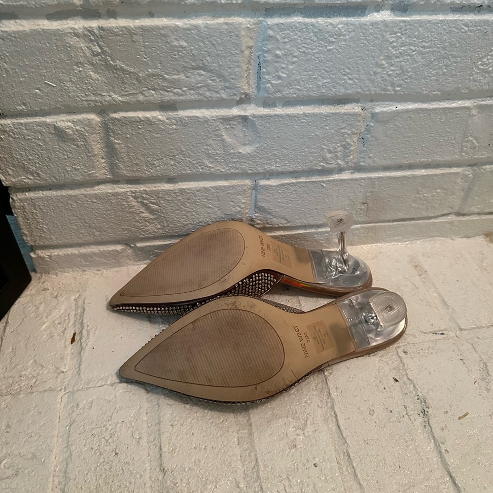 Bronze Rhinestone Embellished Mules - Picture 7 of 7
